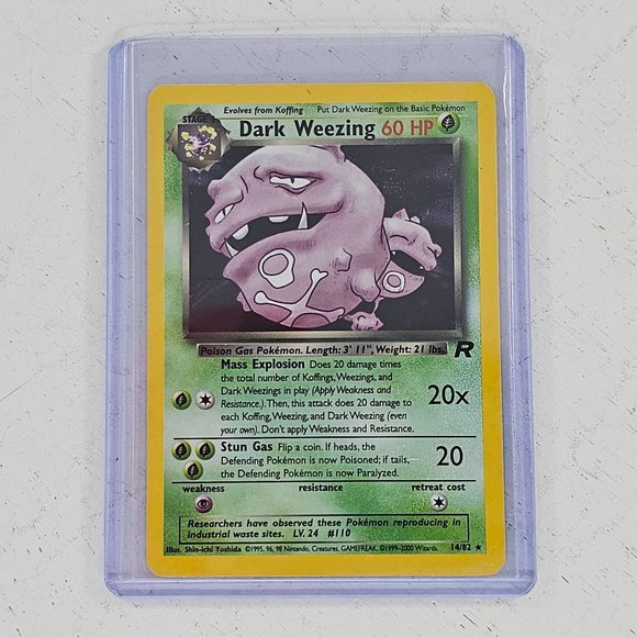 Pokémon TCG Dark Weezing Team Rocket 14 Holo Unlimited - Picture 1 of 8